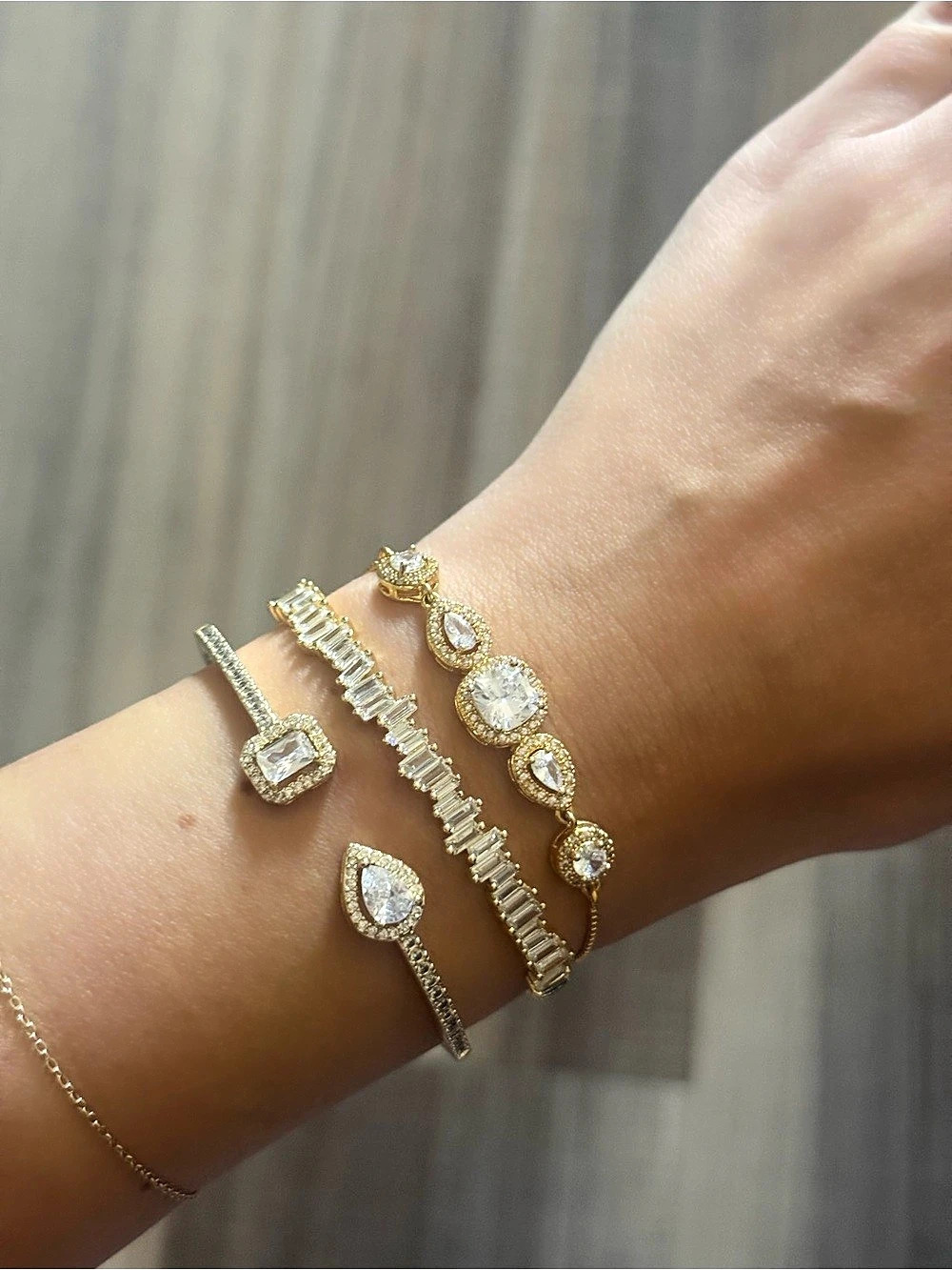 Rhinestone Bracelet Stack
